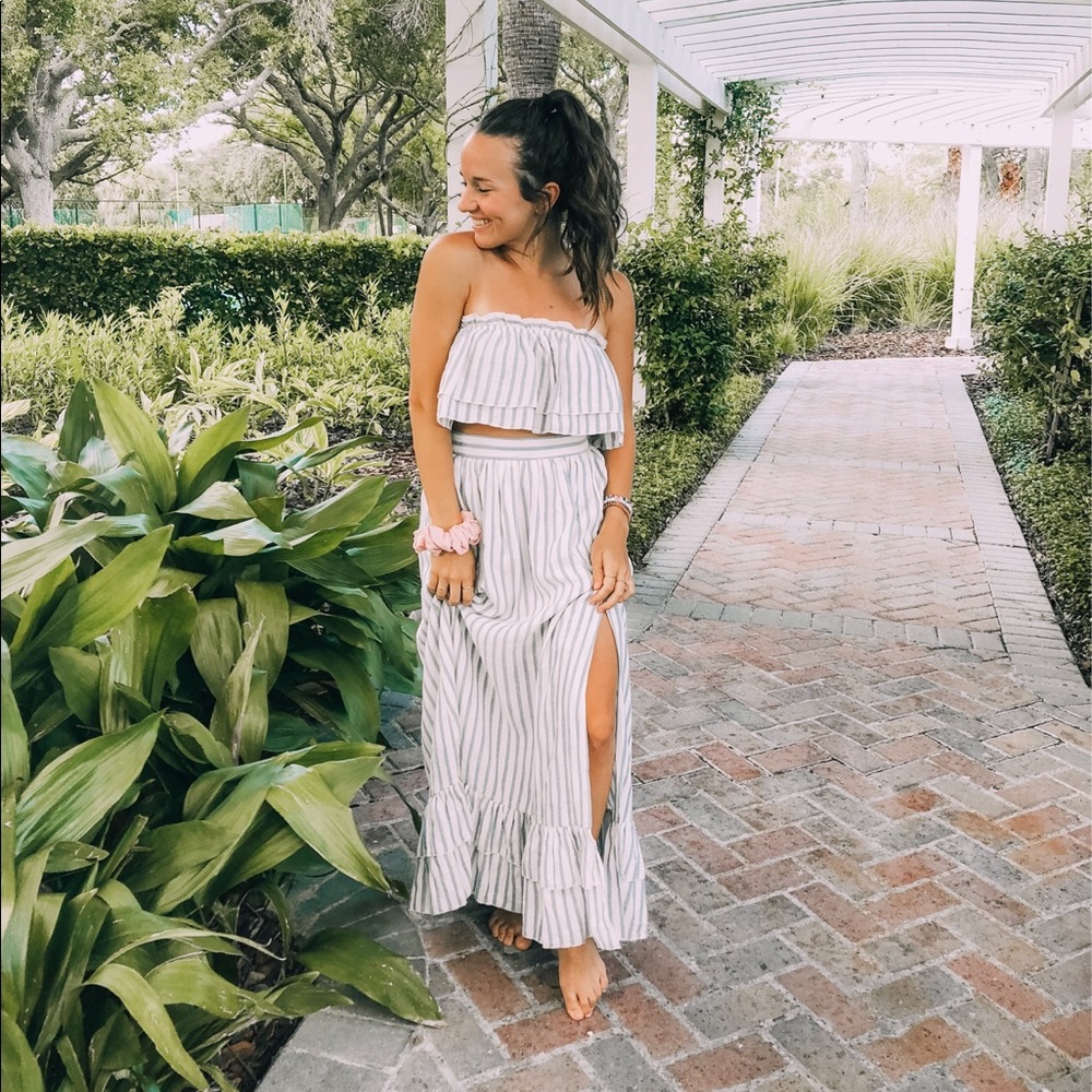 Two piece striped set